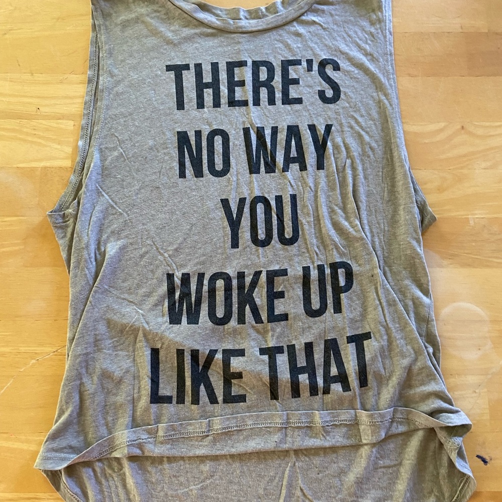 Sarcastic comfy workout tank